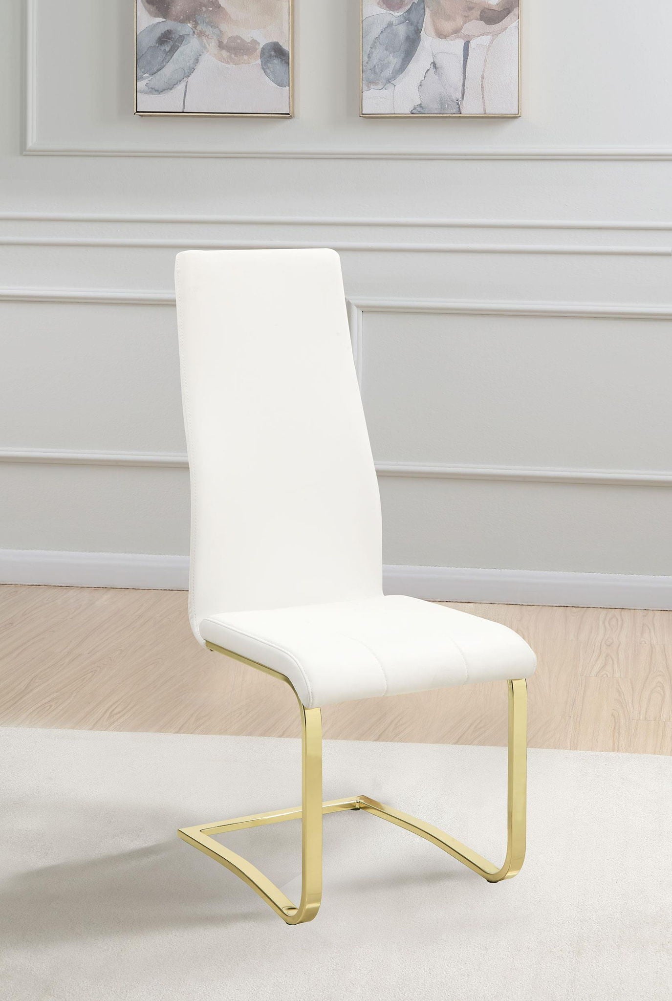 Montclair Upholstered Dining Side Chair White (Set of 4)