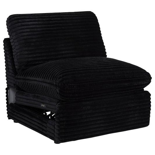 Collins Modular Power Armless Recliner Black
