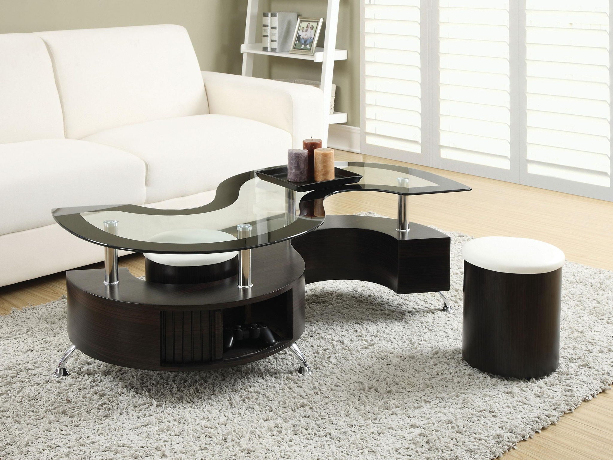 Buckley 3-piece Coffee Table and Stools Set Cappuccino – Fine