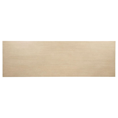 Harkes 75-inch 3-drawer Computer Desk with Adjustable Shelf Light Elm